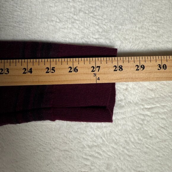 MARC ANTHONY Men's X-LARGE Slim Fit BURGUNDY WINE Stripe SWEATER Luxury Blend - Picture 4 of 6